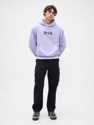 Hanorac pentru bărbați GAP LOGO PULLOVER HOODIE 821291-00 ORHIDEE