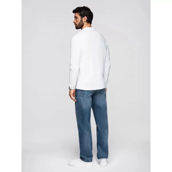  Tricou pentru bărbați OMBRE OM-POBL-0162 ALB 