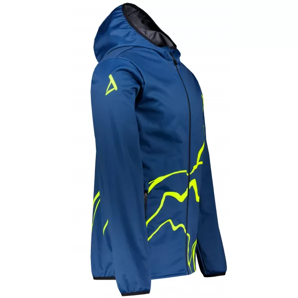  Jachetă softshell premium pentru bărbați ALTISPORT VOJ/ALM073JACK01 BLEUMARIN/GALBEN NEON 