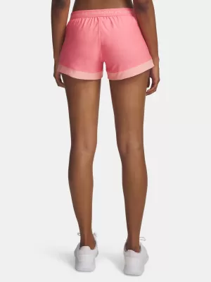 Pantaloni scurți de damă UNDER ARMOUR TECH PLAY UP 3IN COLORBLOCK 6010875-600 ROZ