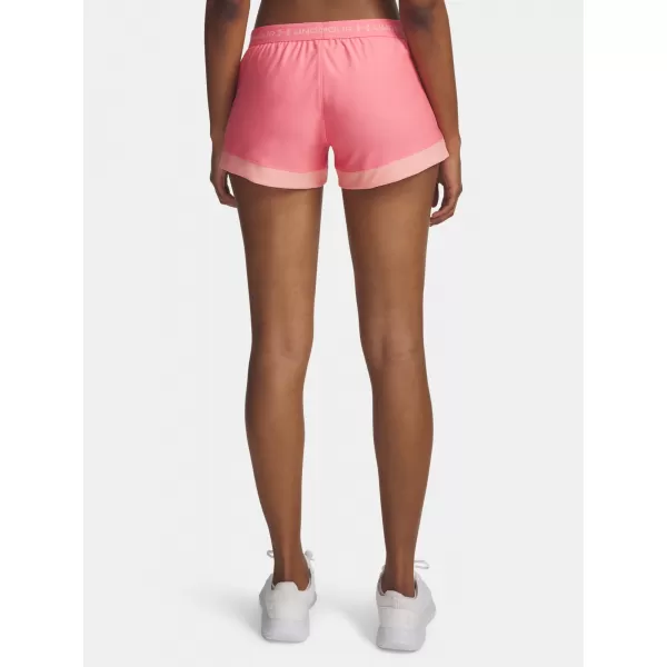  Pantaloni scurți de damă UNDER ARMOUR TECH PLAY UP 3IN COLORBLOCK 6010875-600 ROZ 