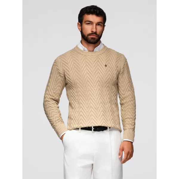  Pulover pentru bărbați OMBRE OM-SWSW-0147 NISIP 