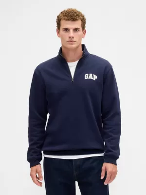 Hanorac pentru bărbați GAP MOCK NECK HALF ZIP 846976-02 TAPISERIE BLEUMARIN