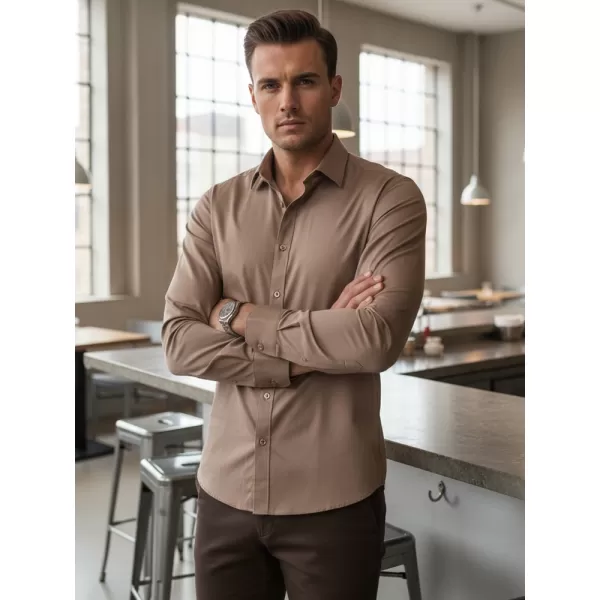  Cămașă pentru bărbați DSTREET DX2686 BEJ 