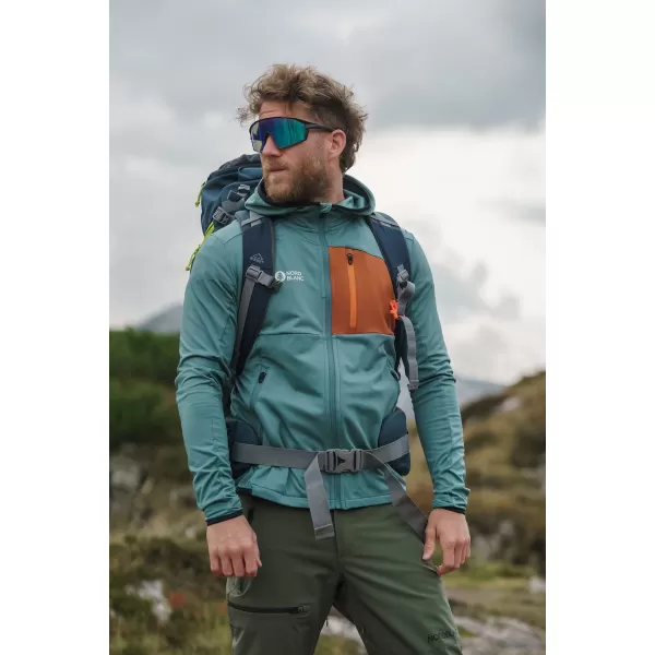  Hanorac powerfleece pentru bărbați NORDBLANC BRACKEN NBWFM8286 VERDE ÎNCHIS 