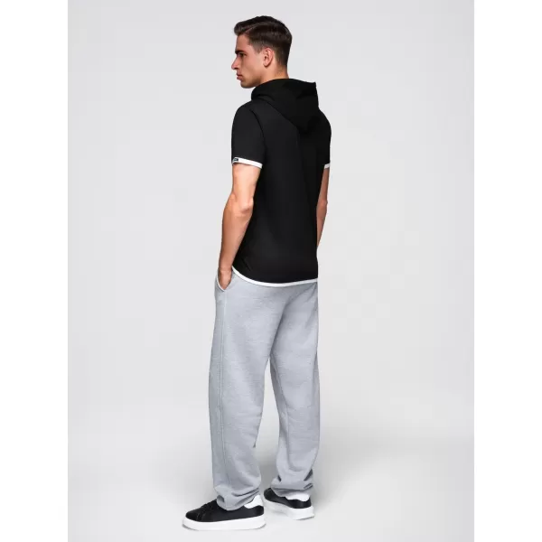  Tricou pentru bărbați OMBRE OM-TSCT-0256 NEGRU 
