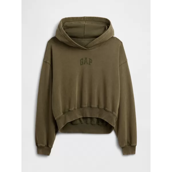  Hanorac de dama GAP LOGO PULLOVER HOODIE 841725-13 SPĂLARE CU MUŞCHI NEGRU 
