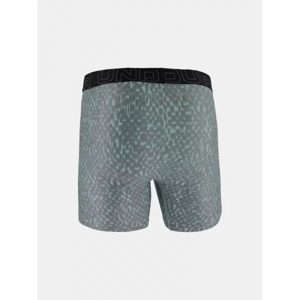  Boxeri pentru bărbați UNDER ARMOUR UA PERFORMANCE TECH - PRINT 6IN - 1PK 1383875-477 ALBASTRU 