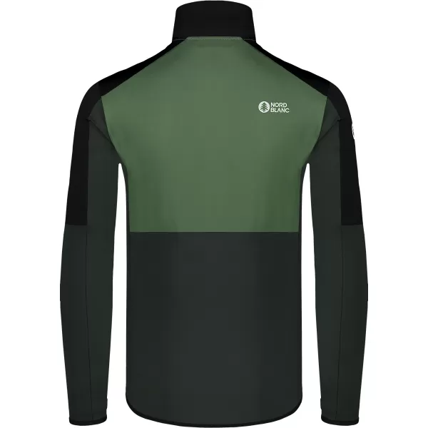  Hanorac powerfleece pentru bărbați NORDBLANC GROAN NBWFM8282 VERDE ÎNCHIS 