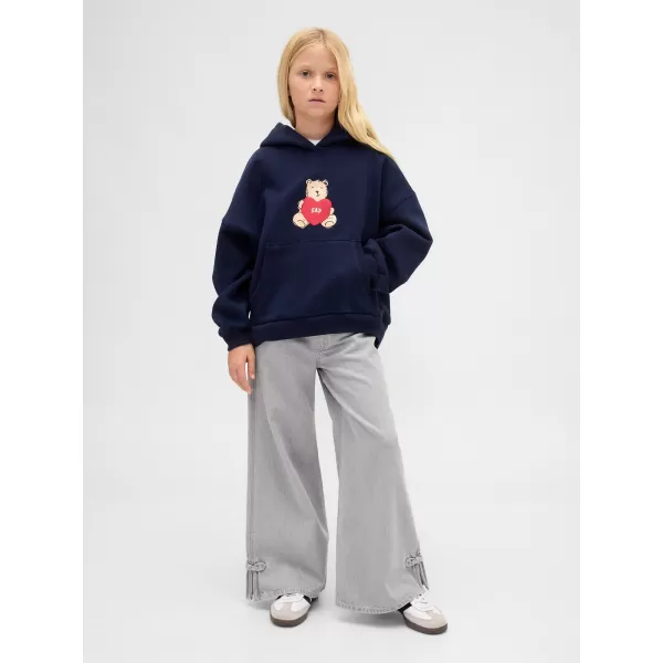  Hanorac pentru copii GAP LOGO HOODIE PULLOVER 847141-01 UNIFORMA MARINEI 