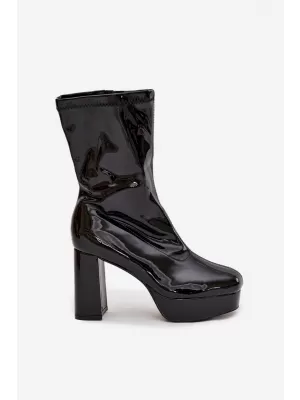 Pantofi de dama cu toc BOTO CALVESSA 39545 NEGRU