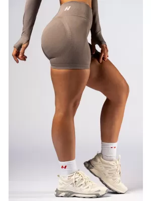Pantaloni scurți push-up cu talie înaltă POWER 893 LIGHT BROWN ASH Nebbia