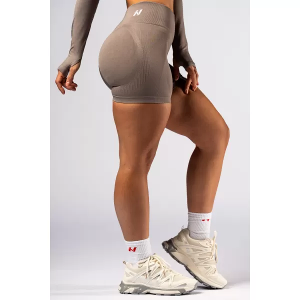  Pantaloni scurți push-up cu talie înaltă POWER 893 LIGHT BROWN ASH Nebbia 