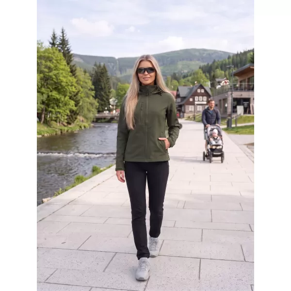  Jachetă softshell pentru femei ALTISPORT NoPrint NP/ALW945 MILITAR 