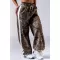 Pantaloni de trening supradimensionati POWER 896 LIGHT BROWN CAMO Nebbia