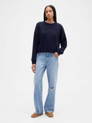 Hanorac de dama GAP LOGO SWEATSHIRT 799280-01 UNIFORMA MARINEI