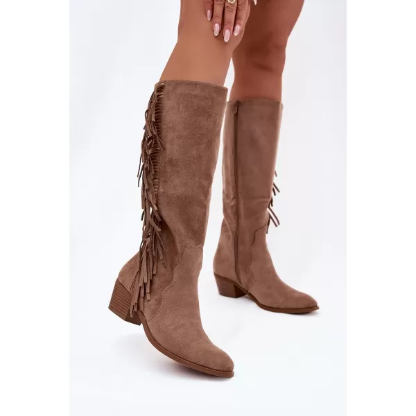  Cizme de dama BOTO FIRLINA 40921 KAKI 
