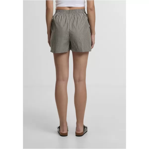  Pantaloni scurți de damă URBAN CLASSICS TB6845 MĂSLINIU/ALB 