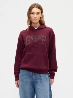 Hanorac de dama GAP LOGO HOODIE PULLOVER 463506-97 ROȘU TOSCAN