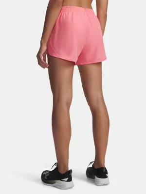 Pantaloni scurți de damă UNDER ARMOUR UA FLY BY 3'' SHORTS 1382438-602 ROZ