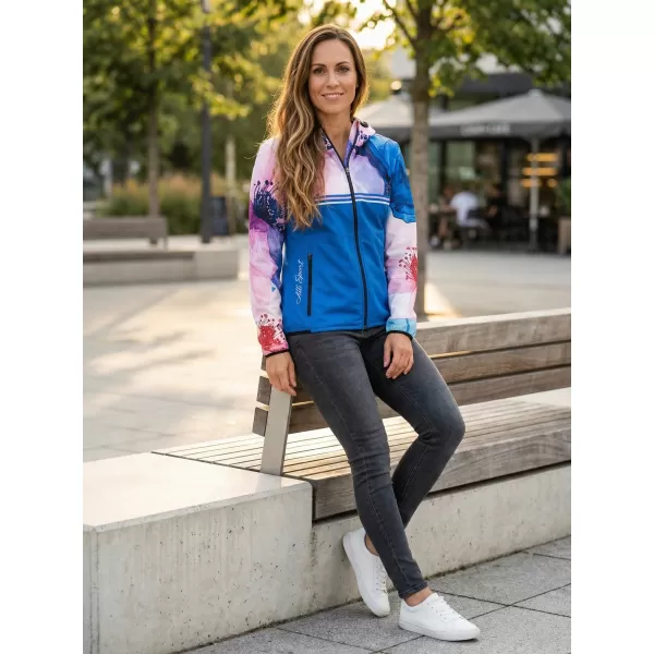  Jachetă softshell premium pentru femei ALTISPORT VOJ/ALW117JACK01 ALBASTRU/ROZ 