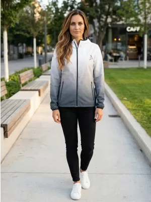 Jachetă softshell premium pentru femei ALTISPORT VOJ/ALW126JACK01 ALB-NEGRU