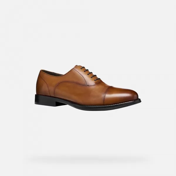  Pantofi rochie pentru bărbați GEOX BARBERIGO G014410 MARO 