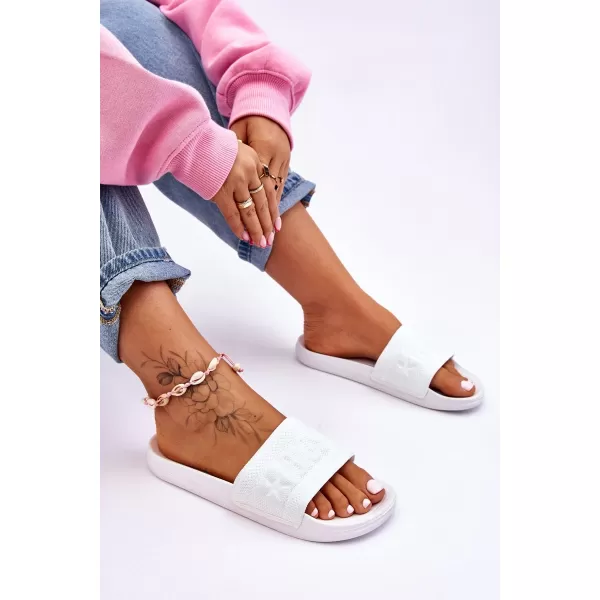  Papuci dama BIG STAR LL274A159 WHITE Pantofi Big Star 