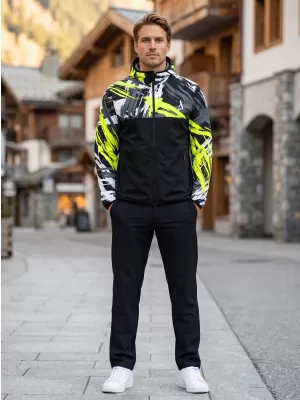 Jachetă softshell premium pentru bărbați ALTISPORT VOJ/ALM039JACK01 NEGRU SI GALBEN