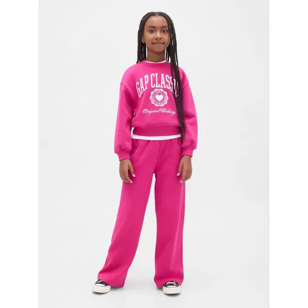  Pantaloni de trening pentru copii GAP BAGGY SWEATPANTS 813086-01 FUCSIA STRĂLUCITOR 
