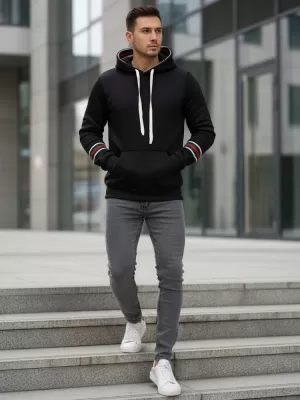 Hanorac pentru bărbați DSTREET BX5940 NEGRU