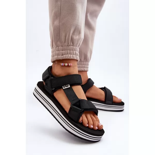  Sandale de dama LEE COOPER LCW-24-05-2753L NEGRU/ALB 
