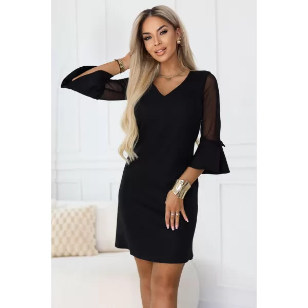  Rochie NUMOCO 668-1 NEGRU 