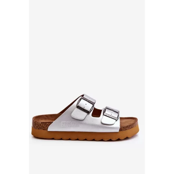  Papuci dama BIG STAR LL274476 SILVER Pantofi Big Star 
