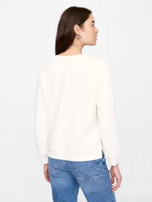 Hanorac de dama GAP LOGO CREWNECK SWEATSHIRT 744529-03 NOU ALB
