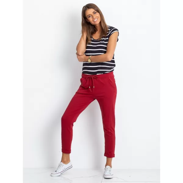  Pantaloni de trening pentru femei BASIC FEEL GOOD RV-DR-3589.06X BURGUNDIA 
