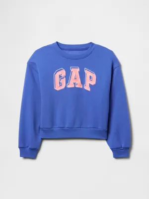 Hanorac pentru copii GAP LOGO WEDGE NECK SWEATSHIRT 746173-01 ALBASTRU ORBITOR