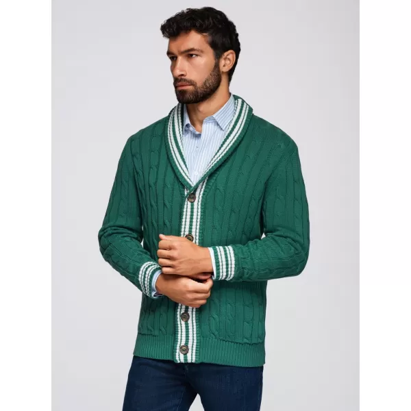  Cardigan pentru bărbați OMBRE OM-SWCD-0152 VERDE 