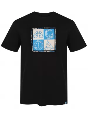 Tricou pentru bărbați HUSKY TEE SQUARE M NEGRU