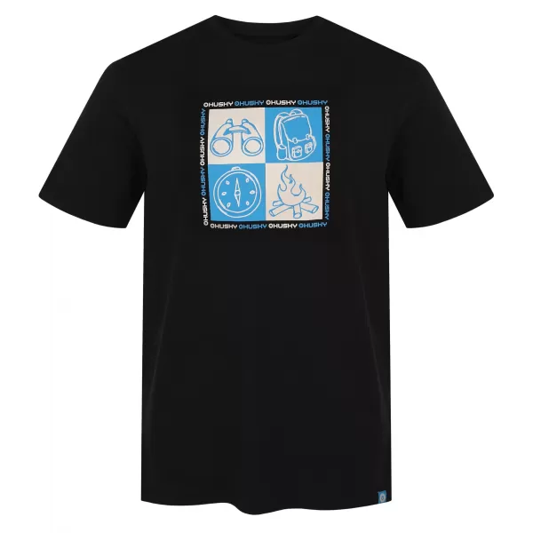  Tricou pentru bărbați HUSKY TEE SQUARE M NEGRU 