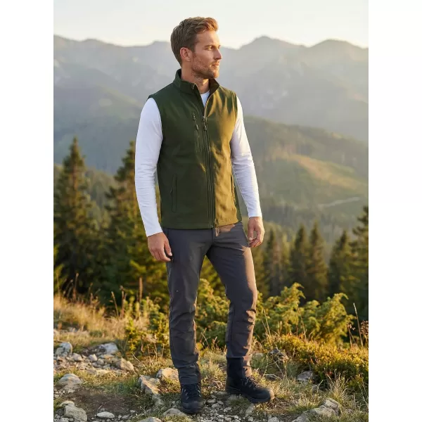  Vestă softshell pentru bărbați ALTISPORT NoPrint NP/ALM865 MILITAR 