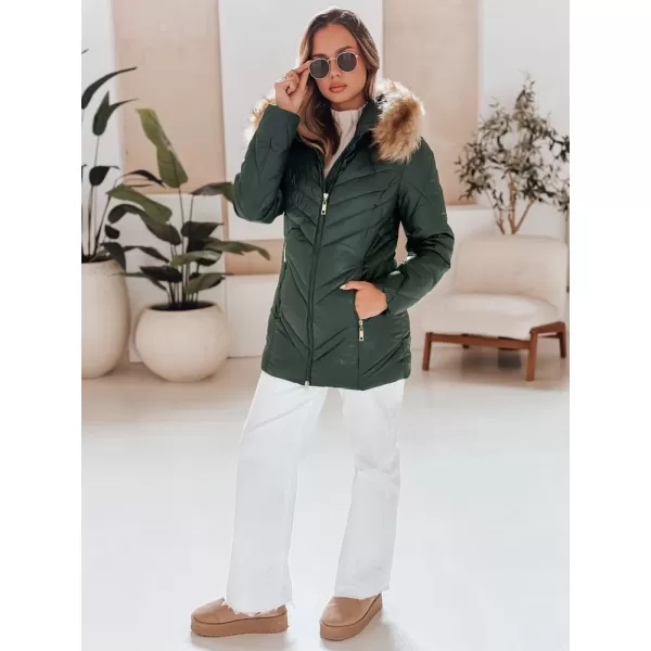  Geaca de dama DSTREET TY4008 VERDE 