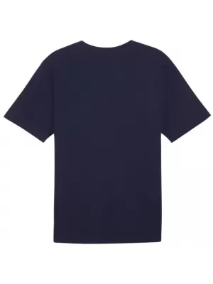 Tricou pentru bărbați PUMA TEAMRISE LOGO JERSEY COTTON 658705-06 PUMA NAVY/PUMA ALB