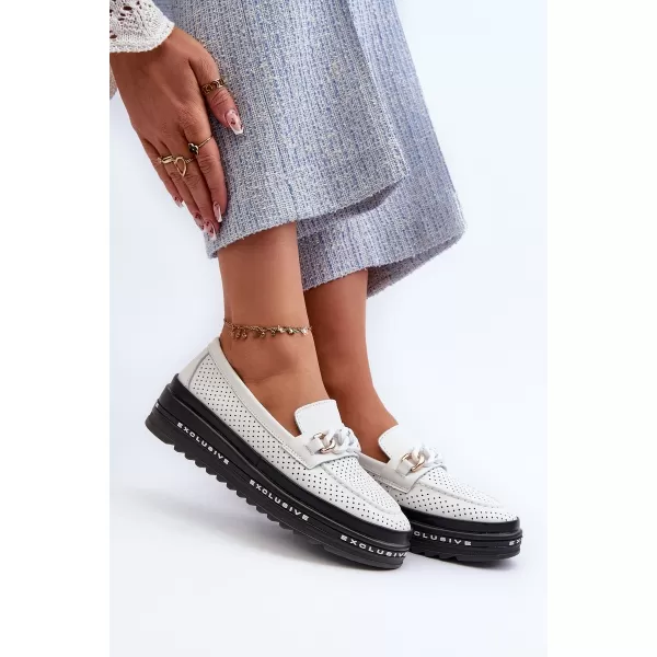  Mocasini de dama S.BARSKI LR618 ALB 