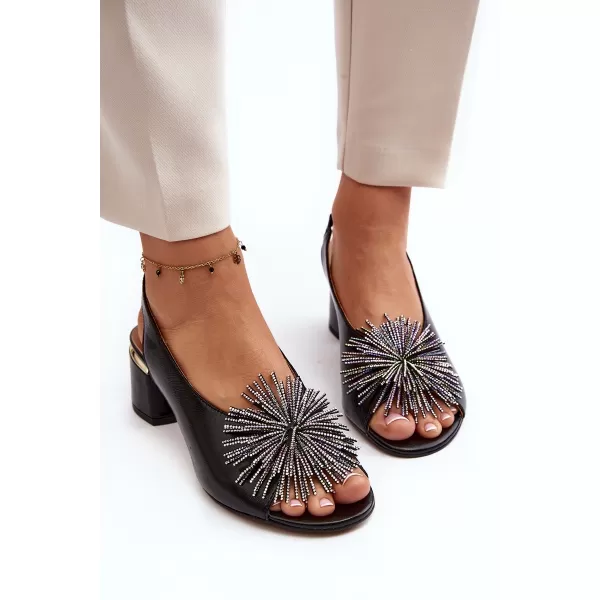  Sandale de dama LAURA MESSI 2595 NEGRU 