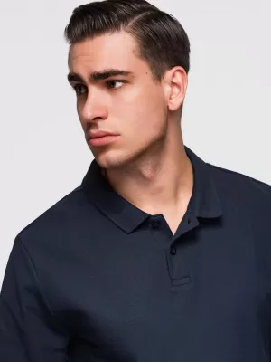 Tricou pentru bărbați OMBRE OM-POBL-0162 ALBASTRU MARIN