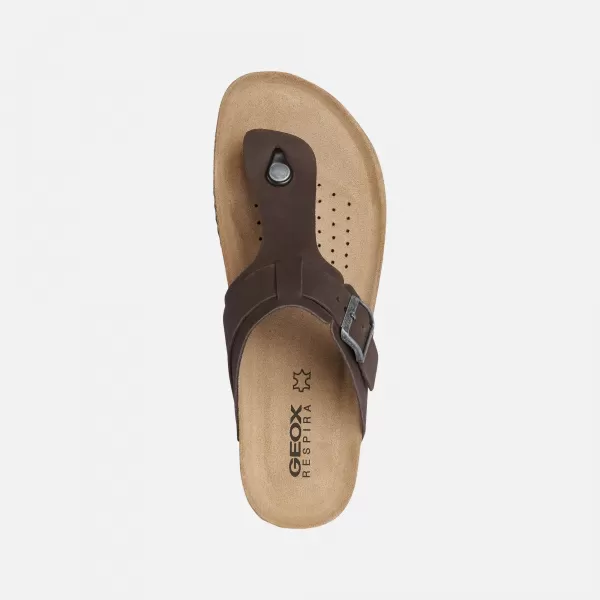  Papuci pentru bărbați GEOX SANDAL GHITA G002573 MARO ÎNCHIS 