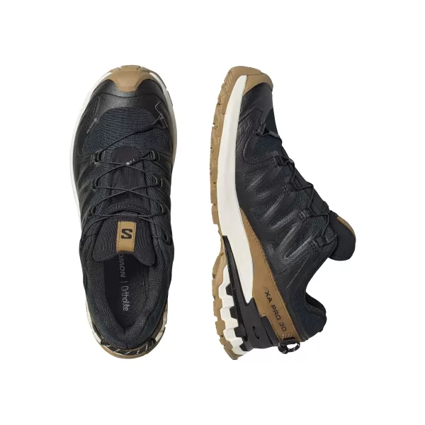  Pantofi pentru bărbați SALOMON XA PRO 3D V9 GTX LIFELONG M L47963800 NEGRU/COYOTE BROWN/GHEAȚĂ DE VANILIE 