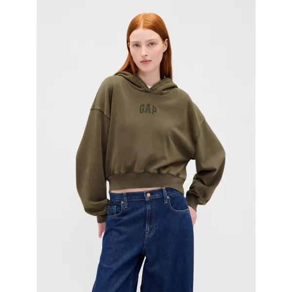  Hanorac de dama GAP LOGO PULLOVER HOODIE 841725-13 SPĂLARE CU MUŞCHI NEGRU 