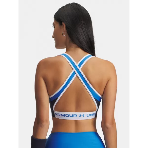  Sutien de damă UNDER ARMOUR UA CROSSBACK MID OPEN BACK 6005838-403 ALBASTRU 